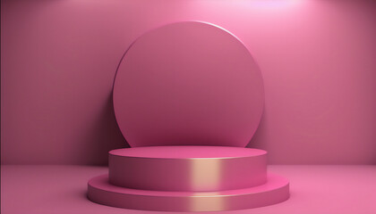 This pink podium will give your product display a modern edge