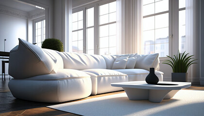 Modern living room, Interior, Generative AI