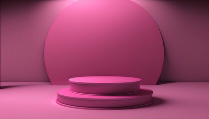 A minimalist and modern pink podium for your next showcase