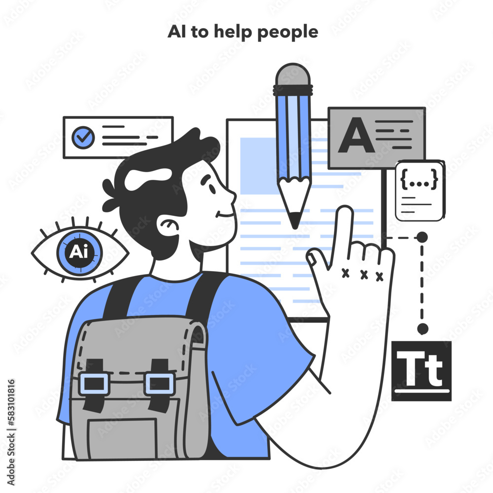Poster neural network helping students with instant translation or text generation