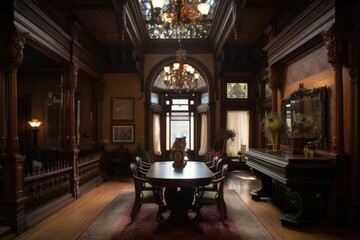 Fototapeta na wymiar interior of a mansion. Generative AI