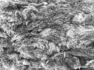 Black and white  textured mineral wool background