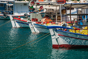 Fototapeta na wymiar fishing boats in the harbor