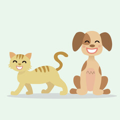 Fototapeta premium cat and dog