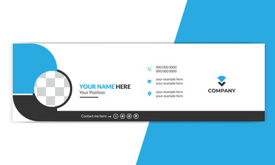 Email Signature Design. Business email signature banner.