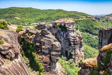 meteora monastery in the mountains