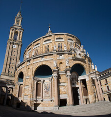 Church and courtyard of Laboral University, Gijon, Asturias. Neo Herrenian style. Good of cultural interest