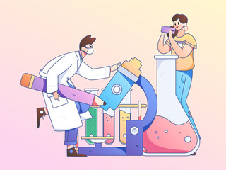 Medical Characters Anti-epidemic Flat Vector Concept Operation Hand Drawn Illustration
