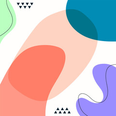 ILLUSTRATION AESTHETIC PASTEL FLAT COLOR SIMPLE DECORATION BACKGROUND MODERN ORGANIC SHAPE STYLE. GOOD FOR BANNER, WALLPAPER, COVER,SOCIAL MEDIA POST