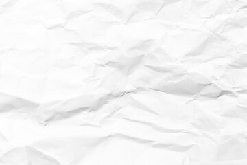 Grunge wrinkled white color paper textured background with copy space