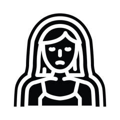 create boundaries headache treatment glyph icon vector illustration