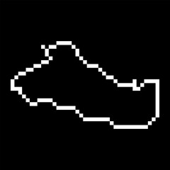 Fototapeta premium Pixel map of Salvador. Vector illustration.