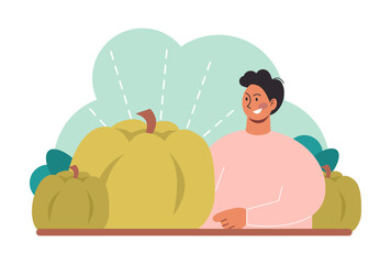 Gardening and planting. Farmer cultivationg vegetables. Organic farm