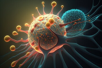 3d illustration of SARS-CoV-2 virus cells