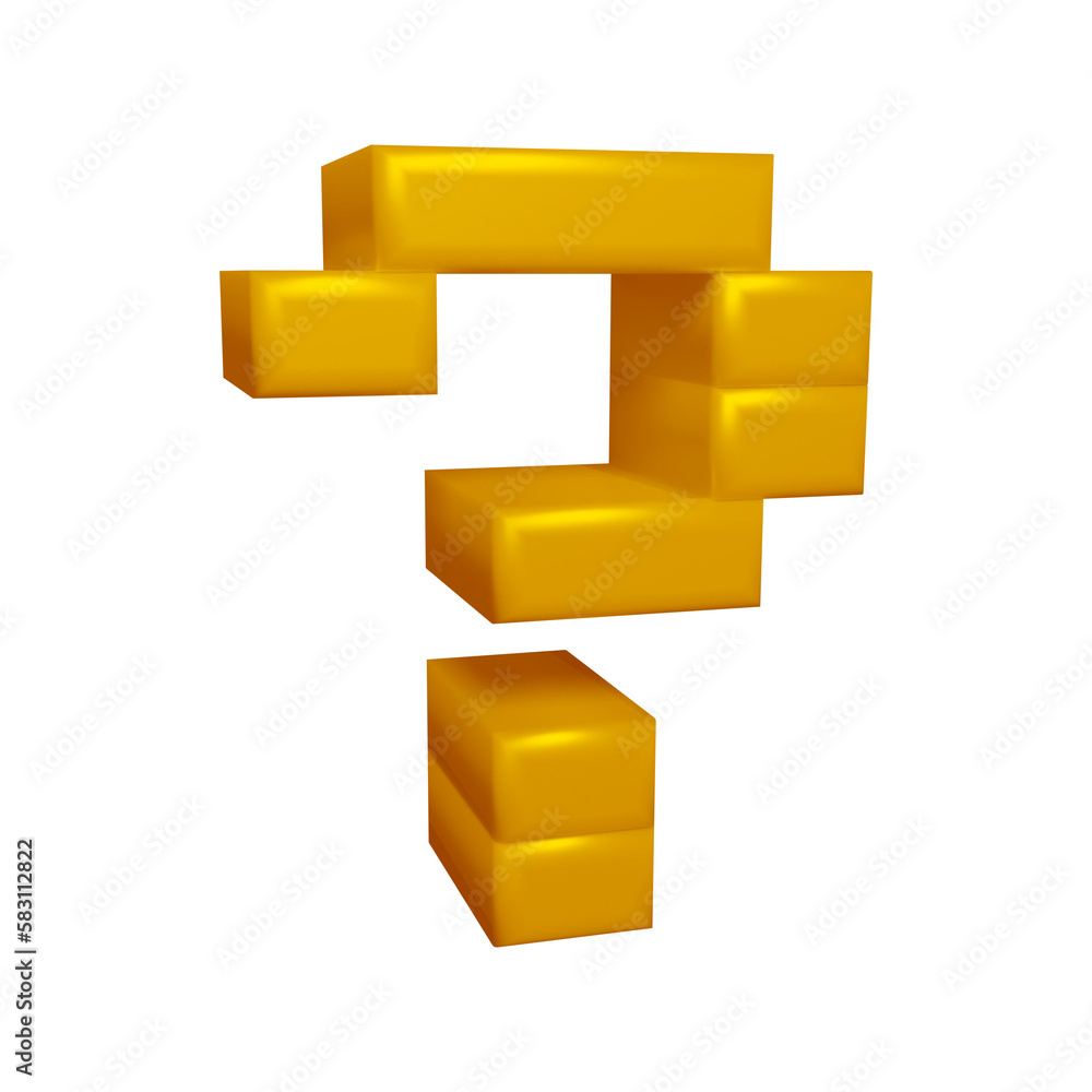 Poster golden question mark or icon design in 3d rendering