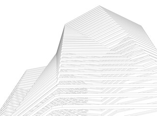 Obraz premium abstract architecture 3d illustration