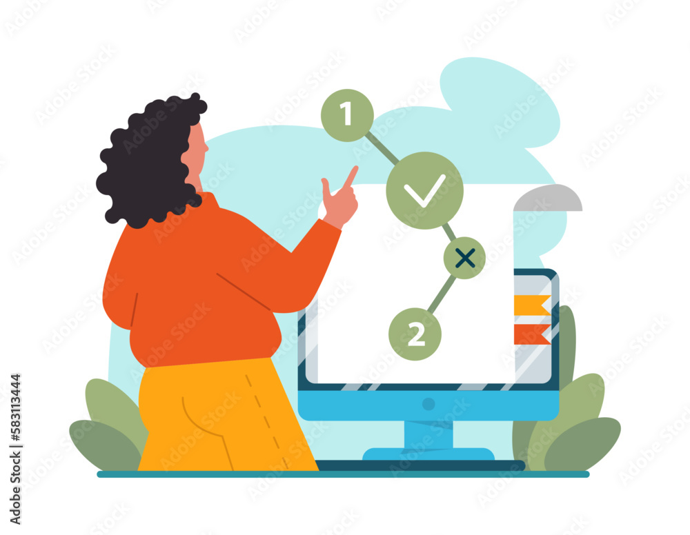 Poster planning concept. setting a goal and following schedule. idea of tasking