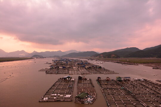 Sunset At Xiapu Mudflats, Fujian, China