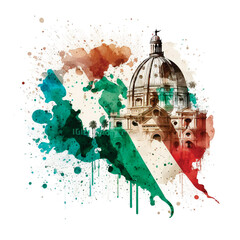 Obraz premium italy watercolor