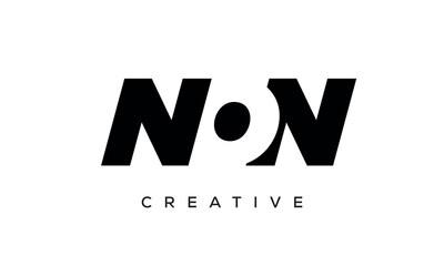 NON letters negative space logo design. creative typography monogram vector	