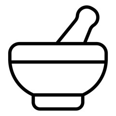 Mörser und Stößel icon schwarz