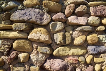 Close-up of an old rural wall
