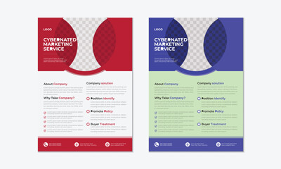 Professional Modern Creative & Clean Vector Corporate Business Flyer Template.