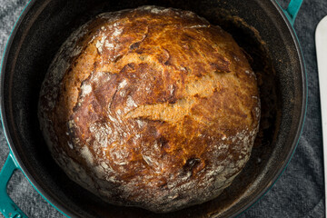 Traditional No Knead Peasant Bread