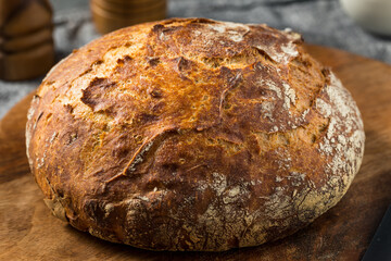 Traditional No Knead Peasant Bread