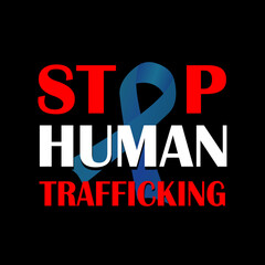 Fototapeta na wymiar Stop human trafficking illustration. Stop human trafficking alertness, crime, freedom, awareness, and prevention concept.