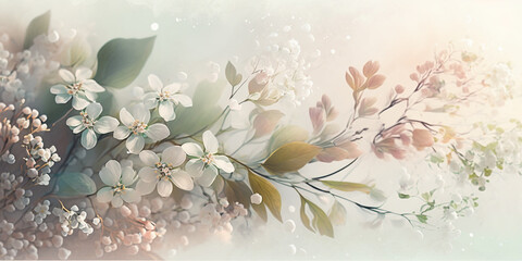 Precious Petals: Spring Background Aesthetic with Delicate Florals and Soft Colors