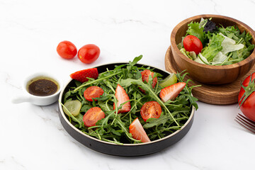 Fresh Healthy Vegetable and Fruit Salad