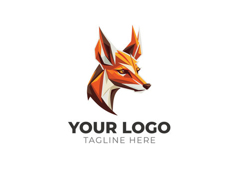 Wild Wolf Fox Head Logo Vector