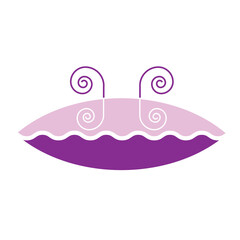 purple spiral design vector icon