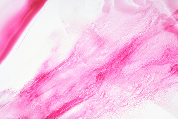 Plakat Abstract magenta background. Alcohol ink streaks and stains of wine color, paint splashes