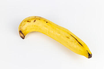 Banana isolated on white background. Clipping path included in file.