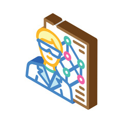 materials engineer technology isometric icon vector illustration
