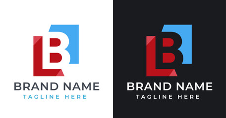 Fototapeta premium Initial B Letter Logo Design with Abstract Square Shape