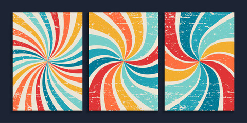 Retro twisted background with grunge texture
