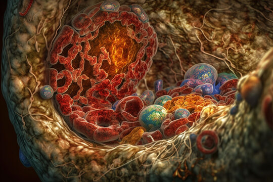 The diabetic glomerulus exhibits glomerular hypertrophy and mesangial matrix expansion due to the increase