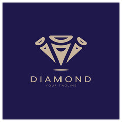 Fototapeta na wymiar simple diamond abstract logo,for business,badge,jewelry shop,gold shop,application,vector