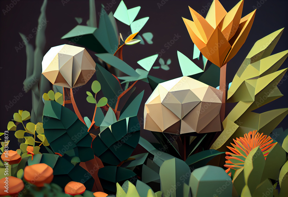 Poster background with triangles