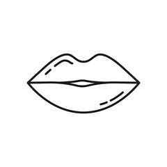 Human lips icon. High quality black vector illustration.