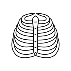 Human ribs icon. High quality black vector illustration.