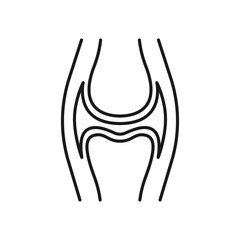 Human synovial joint icon. High quality black vector illustration.