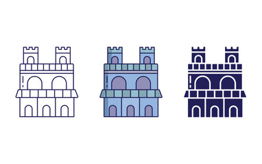 Notre Dame. vector icon