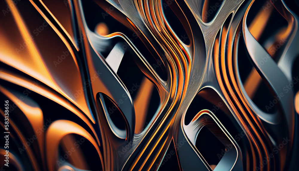 Aufkleber abstract background pattern with futuristic design elements ,generative ai
