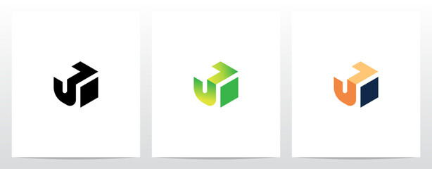 Alphabet On Block Cube Letter Logo Design J