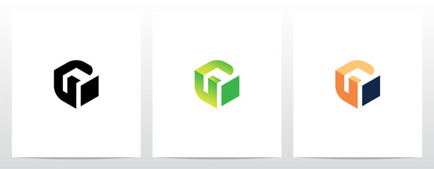 Alphabet On Block Cube Letter Logo Design G