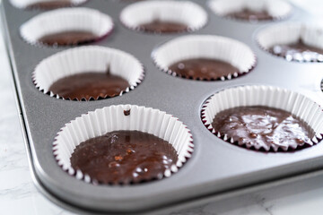 Chocolate ganache cupcake